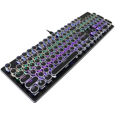 V800 Professional Gaming Wired Computer Backlit Colored 104 Keys Mechanical Keyboard