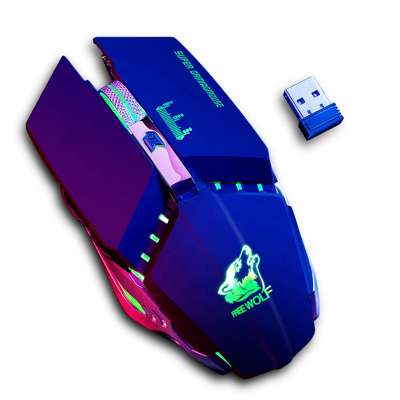 Top Sale Office Wireless Rechargeable USB 2.4GHZ Optical Computer Glowing Gaming Mouse