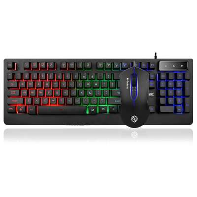 Backlit Wired Silent Multimedia Computer Keyboard 3d 1600dpi Mouse Combos for PC gamer