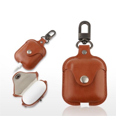 Headphone Case For Airpods Leather Case Luxury Genuine Cover For Apple 2 Case Air pods Earpods Accessories Earphone Bags