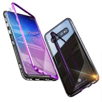 Phone Vacuum Magnetic Metallic Glass Cases For Sumsang S10 S10e S10plus MK3570