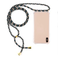 Hot Sell Crossbody Case for Samsung Clear Transparent TPU Cell Phone Mobile Cover Holder with Neck Cord Lanyard Strap MK3791