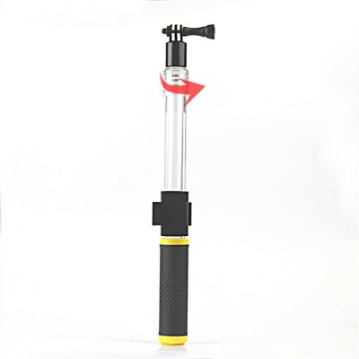 11.8''-23.6" Transparent Waterproof Hand Grip Adjustable Extension Selfie Stick with Card Slot MK2616